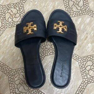 Tory Burch Every Leather Slide, Perfect Black Sz 6.5